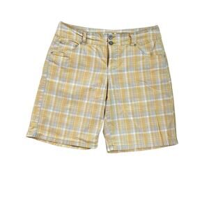 Jeanstar Cute Shorts Set Yellow Plaid with Coordinating Blue Top Size 10 Cute!